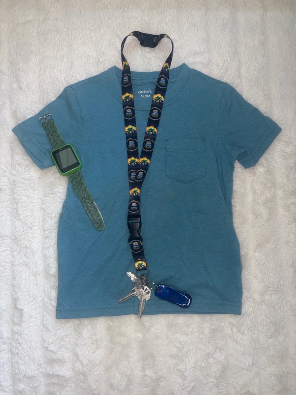 Carters Boys Pocket Tee Blue 4T Basic T-Shirt Toddler Casual Summer Top